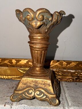 Hollywood Regency Gold Decorative Resin Accent - Home Accents